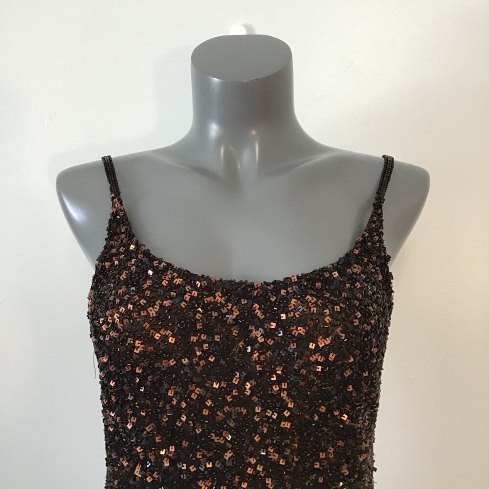 Scala Silk Sequined Camisole Top Size M - image 2